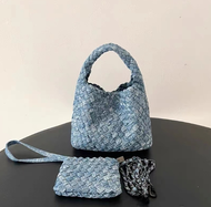 Thailand Sugarmonday Womens Bag Woven Tote Bag Denim Large Capacity Thailand Naraya Bag 2024 New Arr