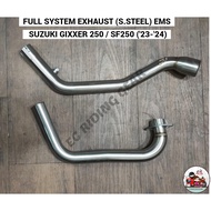 FULL SYSTEM EXHAUST (S.STEEL) EMS SUZUKI GIXXER 250 / SF250 '23-'24