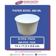 Paper Bowl 900ml tebal (30 oz) / Mangkok Kertas 900ml tahan microwave