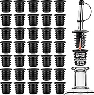 Maxdot 36 Pack Liquor Pourer Adapters for Large Olive Oil Bottles and Liquor Bottles, up to 1inch/25
