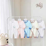 Long Sleeve Bodysuit for Boys and Girls H8745-1 Jumpsuit Blue White Pink Yellow Brown