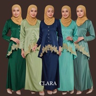 KURUNG PEPLUM CLARA LACE IBU ANAK SEDONDON RAYA 2024 emerald green sage green navy blue mint dusty green