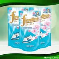 น้ำยารีดผ้าเรียบ สีเขียว ไฟน์ไลน์ 450 มล. (แพ็ค3ถุง) Green Fabric Softener Fineline น้ำยา รีดผ้า น้ำ