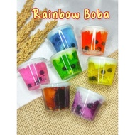 Boba slime murah / slime mini 25cc / rainbow boba / clear slime murah