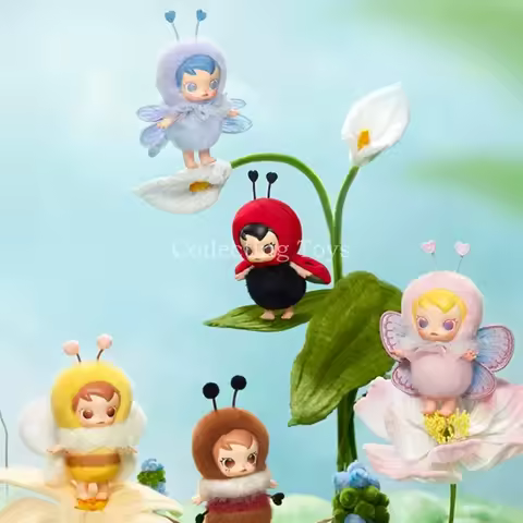 Genuine Pop Mart Baby Molly Buggy Roam Series Vinyl Plush Pendant Blind Box Keychain Charm Backpack 