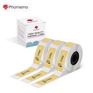 Phomemo 14x40mm Transparent Gold Label Sticker For D30/D30S/D30D/Q30/Q30S/Q31/D32/A10 Printer(3 Roll