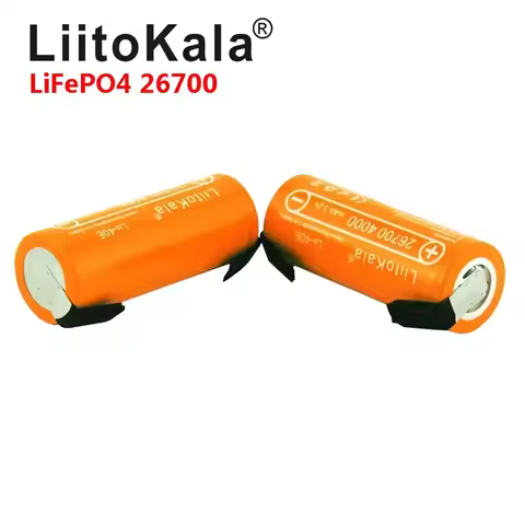 LiitoKala 3.2V 26700 40E 4000mAh Rechargeable +Nickel Sheets Battery