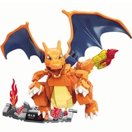 Big Szie Pokemon Mewtwo Charizard Gyarados Greninja Building Blocks Bricks Dolls Model Toys For Kids