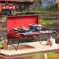 Firefox Outdoor Gas Barbecue Stove Camping Portable Barbecue Rack Picnic Baking Tray Pot Set Gas Portable Gas Stove
