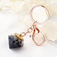 奧罡能量鑰匙圈-黑曜石+黑髮晶(含開光)│聚焦你的意念│防小人