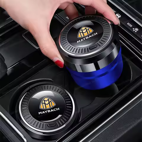 Portable Luminous Car Ashtray For Maybach Mercedes Benz AMG S450 S560 S680 E S Class Ceramic Liner A