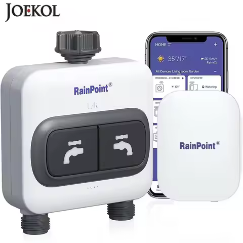 RainPoint Smart 2 Zone Watering Timer WIFI Garden Automatic Irrigation System Drip Sprinkler Control
