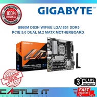 Gigabyte B860M DS3H WiFi6E LGA1851 DDR5 mATX Motherboard PCIe 5.0 Dual M.2