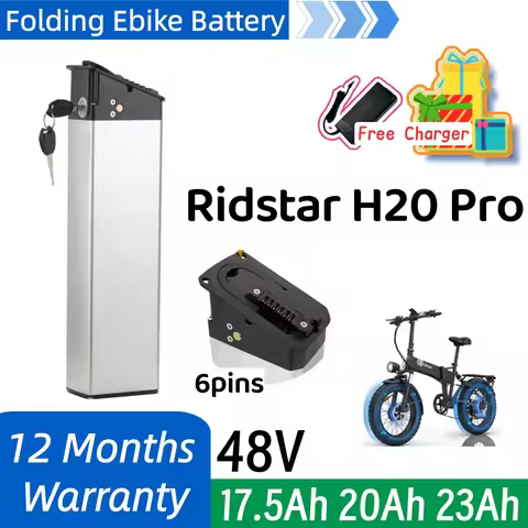 Ridstar H20 Pro Ebike 48V 17.5Ah 20Ah 23Ah Battery for Ridstar H20 Pro MG01 Folding Fat Tire Electri