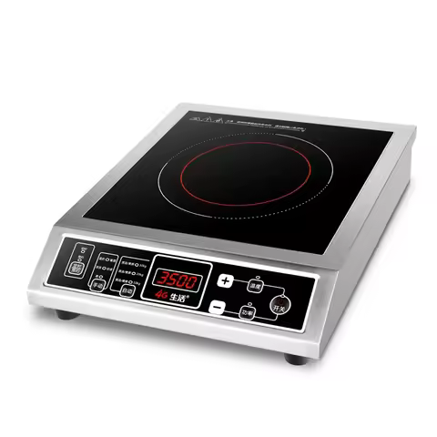 3500W high-power single-head induction cooker button control maximum load-bearing 50KG black crystal