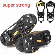 BOLULU 1 Pair Shoes Crampons, Universal Spike Ice Gripper Spike,  5/8 Teeth Anti-Slip Spike Grips Cl