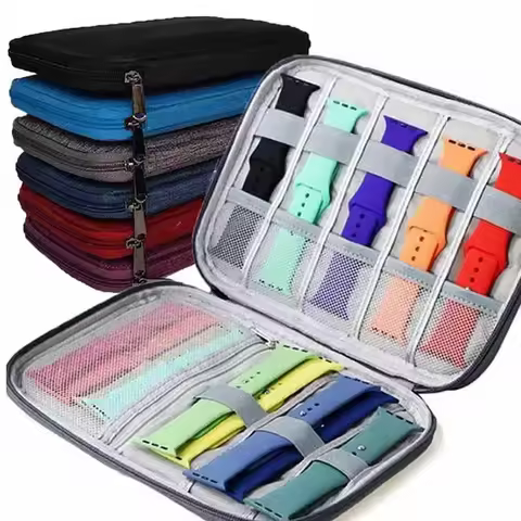 1 PC Watch Bag for Apple Watch Ultra 2 Series 9 8 7 SE Strap Storage Bag, Storage Case Samsung Galax