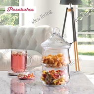 Pasabahce 2-Tier Glass Dome Set Food Container + Dome Cover Pasabahce Jam Dish Dessert Stand Glass Q