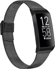 Vancle band for Fitbit Charge 4 Band for Women Men, Stainless Steel Mesh Breathable Wristband with Adjustable Magnet Clasp for Fitbit Charge 4 / Charge 3