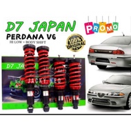 ✅ D7 JPN Hi Low Body Shift Adjustable Absorber Coilover Suspension with spring utk perdana v6