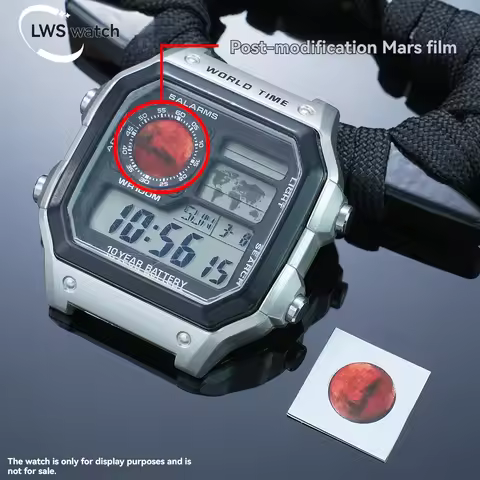 AE-1200 Dial Screen Film for Casio Small Square AE1200 AE-1200WH AE1300 WS-1600 Modified Earth Moon 