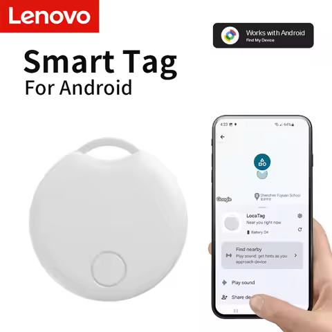 Lenovo Smart GPS Tracker for Android Google Certified Tag for Google's Find Hub App Global Locator f