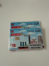 新加坡Sintgel 18新二合一Sim+交通卡