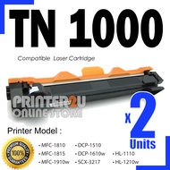 2x DR1000 DR-1000 DRUM TN-1000 TN1000 Compatible With Brothe* HL1110 DCP1510 MFC1810 MFC1815 HL1210W