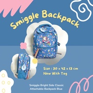 Smiggle BRIGHT SIDE CLASSIC ATTACHABLE BACKPACK BLUE ORIGINAL School Bag