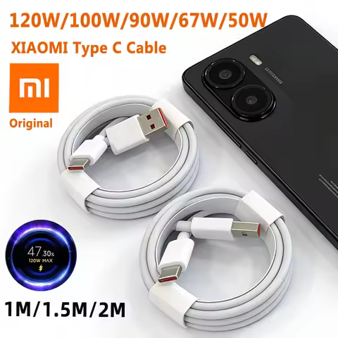 Original Xiaomi Usb Type C Cable 120W 100W 90W Turbo Fast Charger Cabo Mi 15 14 13 12 T Pro 11 Ultra