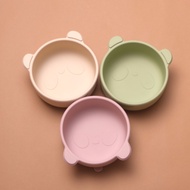 Junnee bear-shaped premium silicone baby bowl with anti-tip suction base - European EN71 standard & 