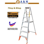 Winner Brand  7-Step / 8-Step Heavy Duty Aluminium Single Sided Step Ladder House Domestic Tangga Li