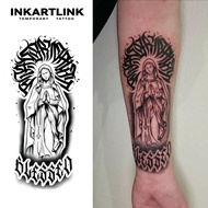 1pc 8*18cm INKARTLINK Virgin Mary Herbal Juice Tattoo, Magic Tattoo, Lasts 15 Days, Semi-Permanent T