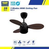 NSB MIMI 28 Inch Dual Tone Colour & Single Tone Colour Blade Ceiling Fan ( Black Mahogany)