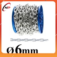 Galvanized Iron Chain 6mm(li).Use for homes, buildings and factories.KimkhiThaiBinh