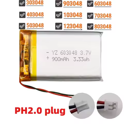 3.7V 900mAh 603048 Polymer Lithium Battery 303048 403048 503048 703048 803048 903048 103048 123048 L
