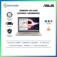 Asus Touch Laptop ZenBook 14X OLED Space Edition UX5401Z-ASKN081WS 14'' 2.8K ( I5-12500H, 16GB, 512GB SSD, Intel, W11, HS )