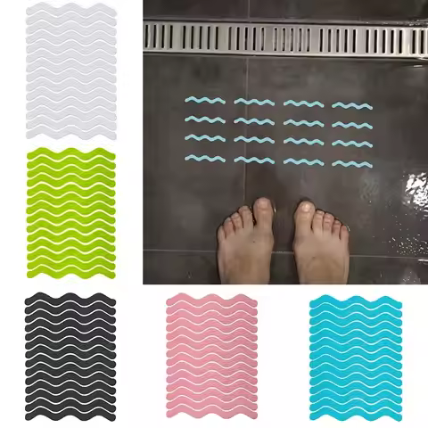 6/12/24Pcs 2x20cm S Shaped Self-Adhesive Anti Slip Strips Strips Shower Stickers Non Slip Tape For B