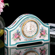 英國製Minton明頓 雙喜迎門玫瑰花簇限量骨瓷時尚座鐘時鐘