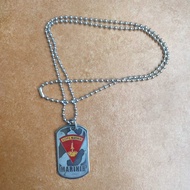 Stainless steel marine army necklace dog tag