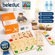 VIGA Five Senses Shape Cognitive Puzzle Children Sensory Classification Wooden Toys Visual Tactile S