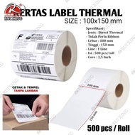 kertas label thermal 100x150 ukuran A6 isi 500 lembar