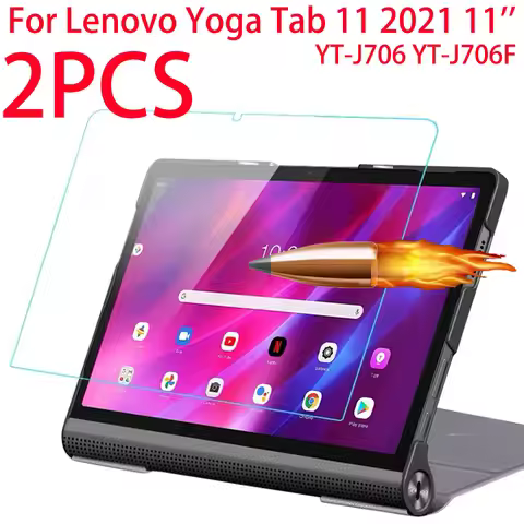 2Packs 9H Tempered Glass For Lenovo Yoga Tab 11 YT-J706F 11inch 2021 Tablet Screen Protector Protect