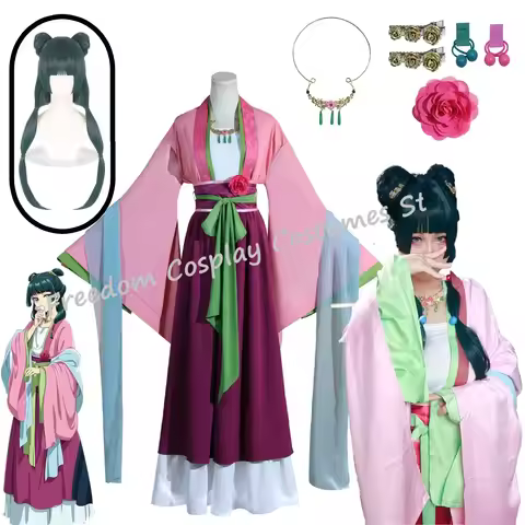 Maomao Cosplay Costume Wig Anime The Apothecary Diaries Maomao Hanfu Garden Party Dress Kusuriya No 