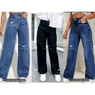 Women’s  High-Waist  Wide-Leg  Denim Jeans for Women Acid Wash /Dry process High-Rise Wide Leg Jeans