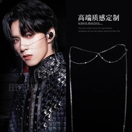 Trendy Metal Face Chain Boys Girls Face Chain Niche Simple Face Decoration Mysterious Flow Face Curt