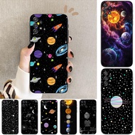 OPPO A53 A32 A54 A16 A56 A3 Pro A80 A3X A16K A17 A17K Q14 Moon Stars Planet Soft black phone case