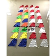 MERAH MATA Umbul UMBUL Flag 10 Dots Colorful Red Puituh Saw Model Zig Zag