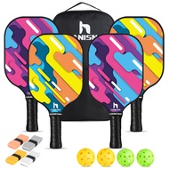 HANISNA Pickleball Paddle, Carbon Fiber Pickleball Paddles with Enhance PP Honeycomb Core, Ultra Cus