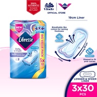 Libresse Longer & Wider Slim Panty Liner 19cm (3x30s)